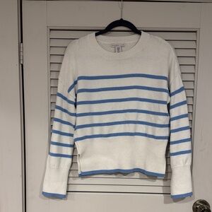 Sincerely Jules White and Blue Striped Sweater